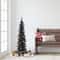 4ft. Pre-Lit Black Artificial Alpine Pencil Christmas Tree, Clear Lights